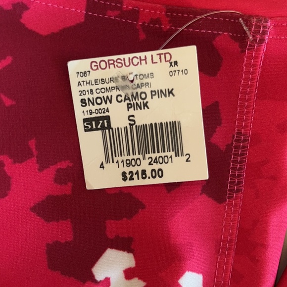 Snow Angel Australia Snowflake ❄️ Compression Capris Pink Red White - Picture 2 of 6